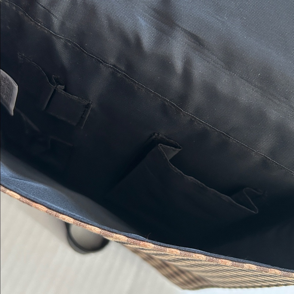 Longaberger homestead black/tan gingham shoulder bag - Picture 3 of 7